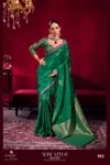 Wine Lotus By Girnar Satin Linen Handloom Weaving Silk Saree